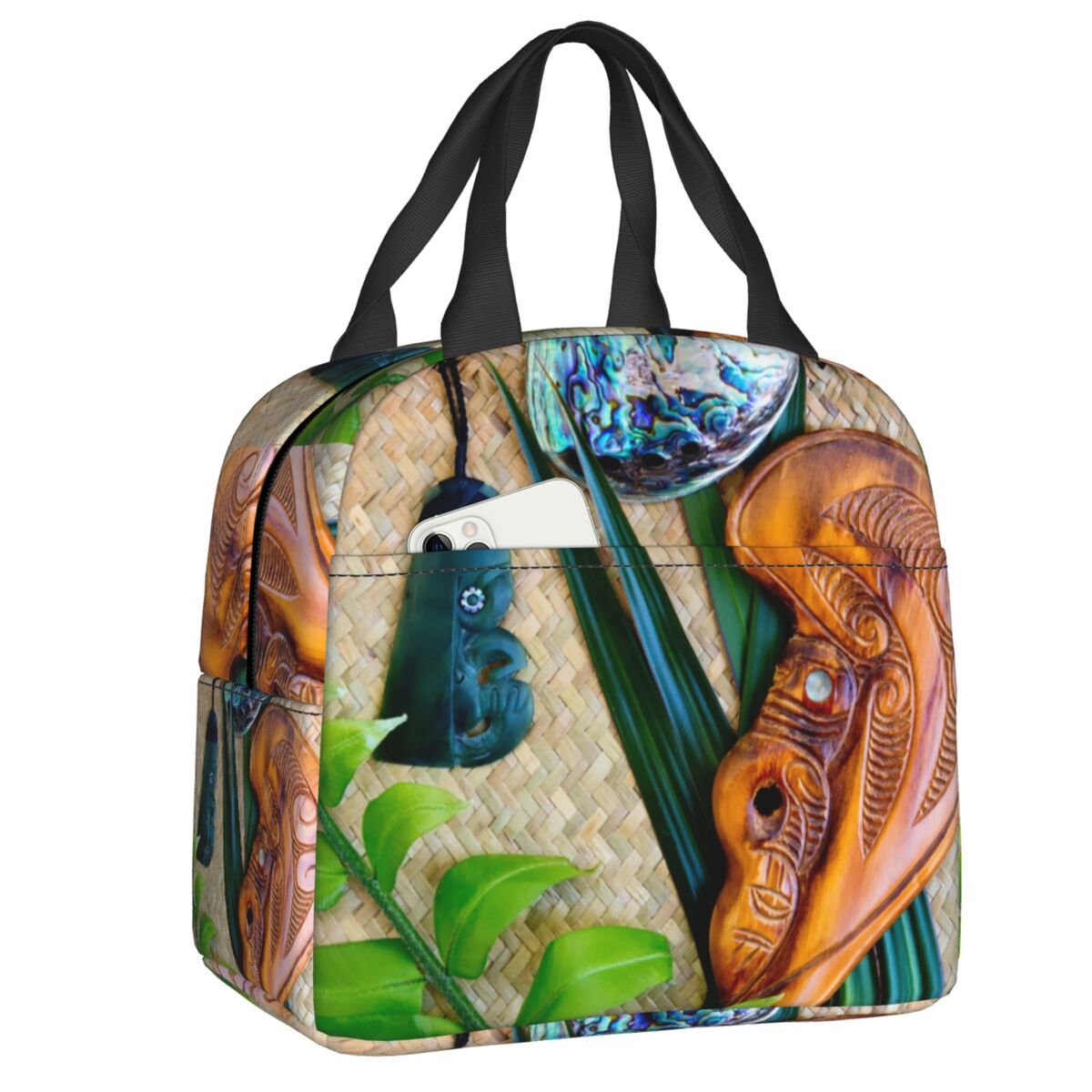 Women Bags Nz - Custom NZ Maoris Theme Insulated Lunch