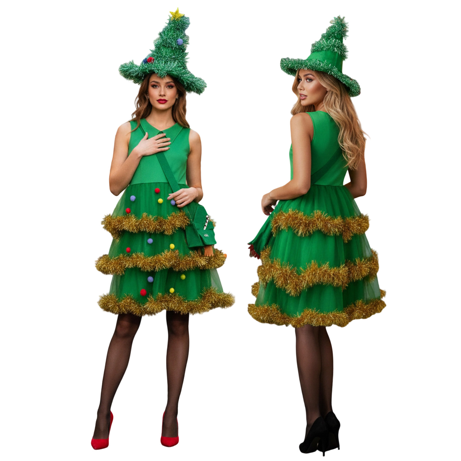 Women Bags Mini - Women Christmas Tree Cosplay Costumes Tinsel
