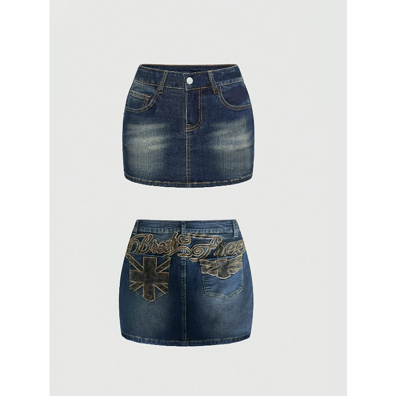 Women Bags Mini - Summer Denim Retro Short Skirt for