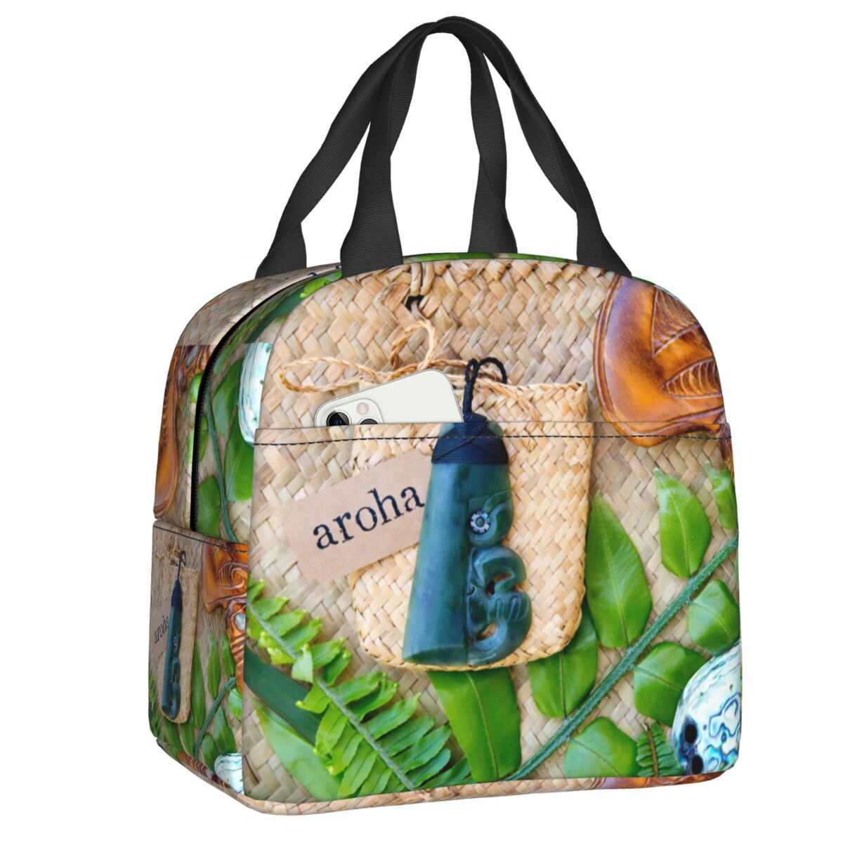 Women Bags Nz - Custom NZ Maoris Theme Insulated Lunch