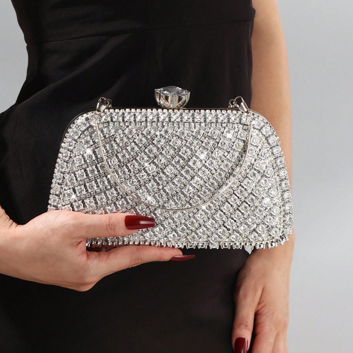Women Bags Aldo - Luxury Diamonds Glitter Evening Bags Silver