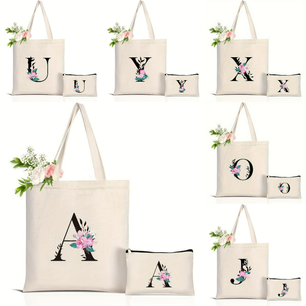 Women Bags Aldo - Elegant Floral Alphabet Tote Bag Reusable