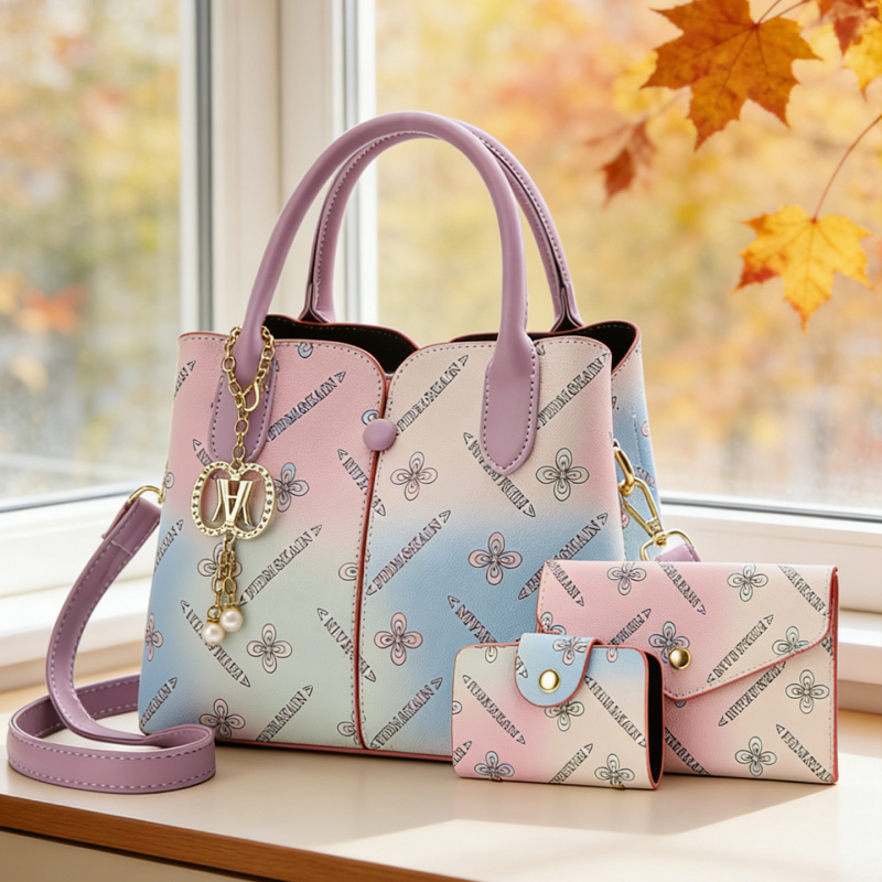 Women Bags Crossbody - Gradient Women's Three-piece Set Bag, Women's