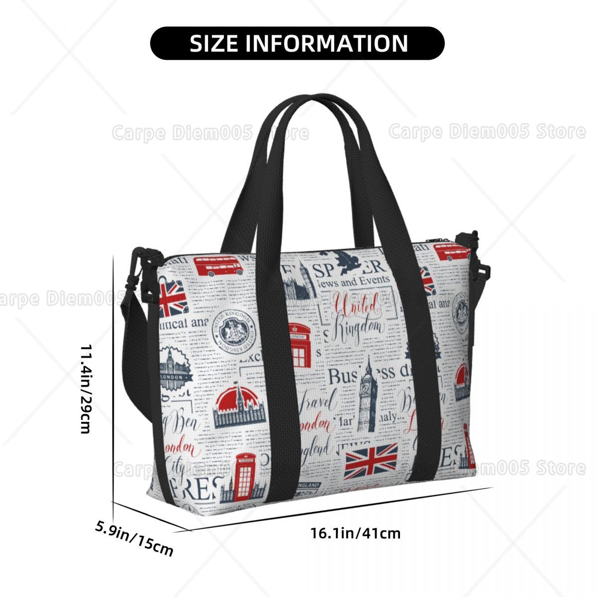 Vintage UK London Newspaper Tr - Women Bags Uk 评论和价格
