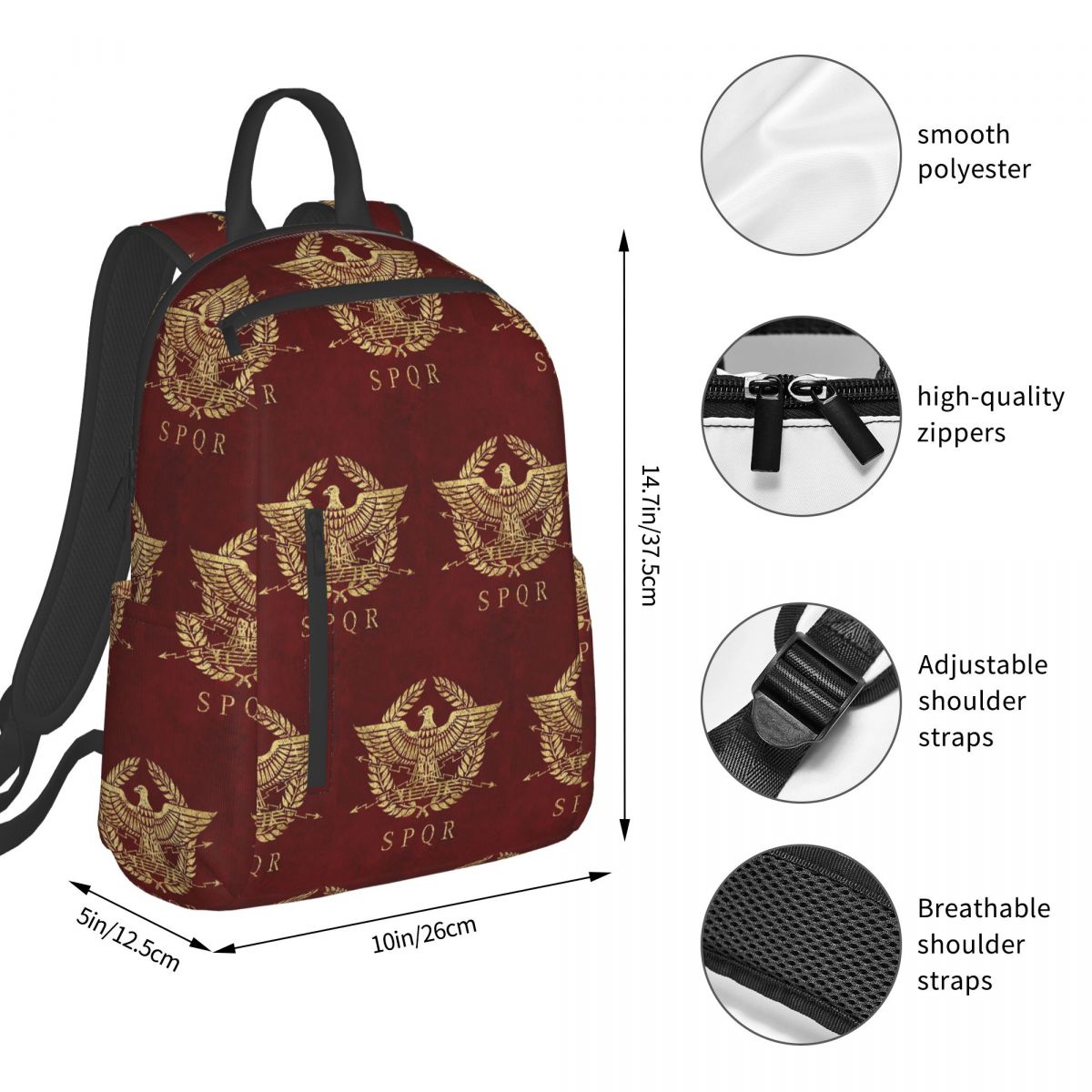 Rome SPQR Roman Backpack Daypa - Women Bags Rome 评论和价格