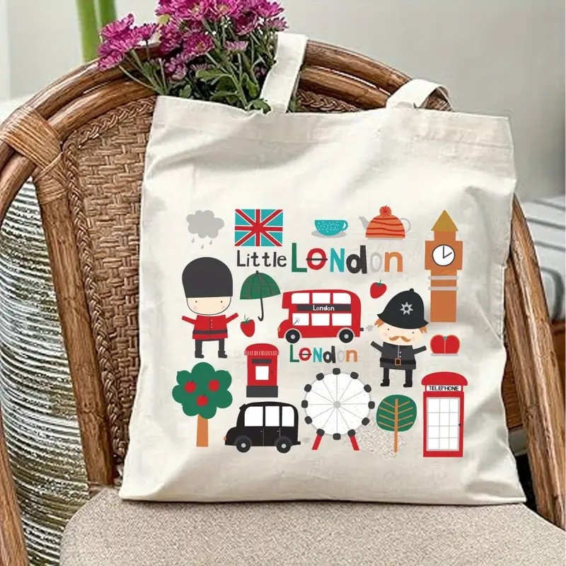 London UK Graphic Canvas Tote  - Women Bags Uk 评论和价格