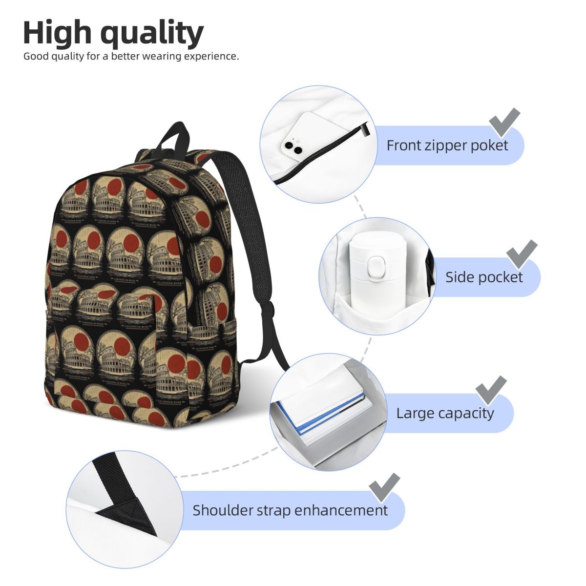 Colosseum Rome Backpack Hot Sa - Women Bags Rome 评论和价格