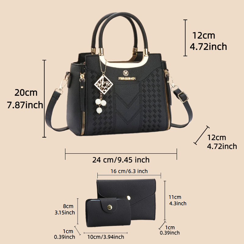 3-piece handbag set made of ly - Women Bags Crossbody 评论和价格