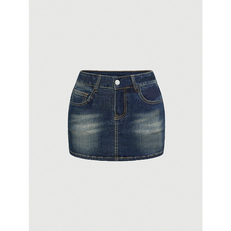 Summer Denim Retro Short Skirt - Women Bags Mini 评论和价格