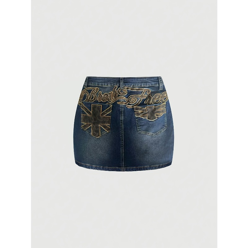 Summer Denim Retro Short Skirt - Women Bags Mini 评论和价格