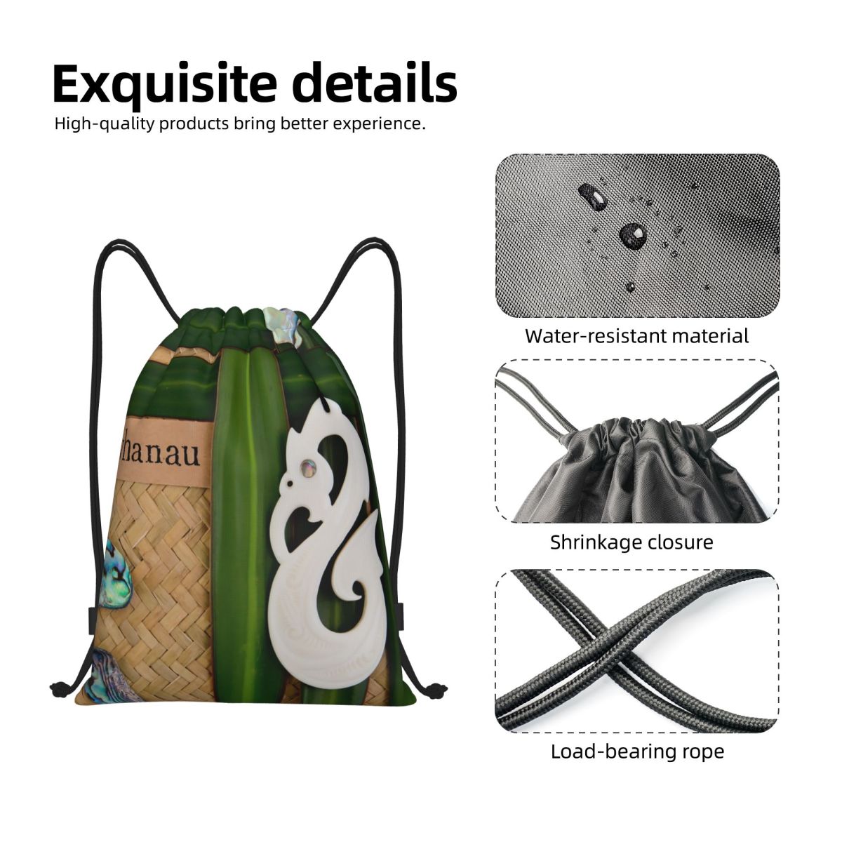 NZ Maoris Drawstring Bags Men  - Women Bags Nz 评论和价格