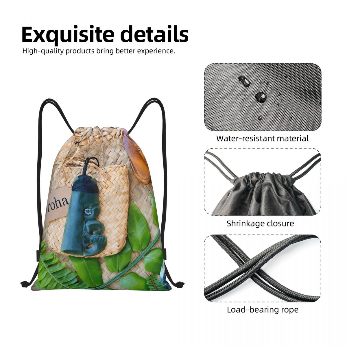 NZ Maoris Theme Drawstring Bag - Women Bags Nz 评论和价格