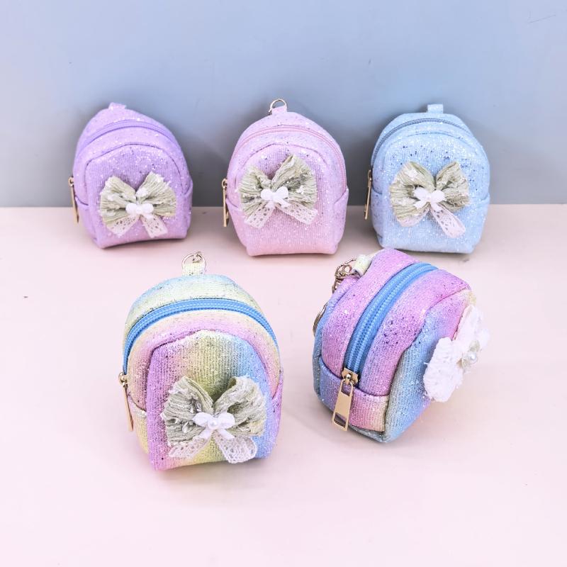Mini Sequin  Purse Bow Keychai - Women Bags Mini 评论和价格