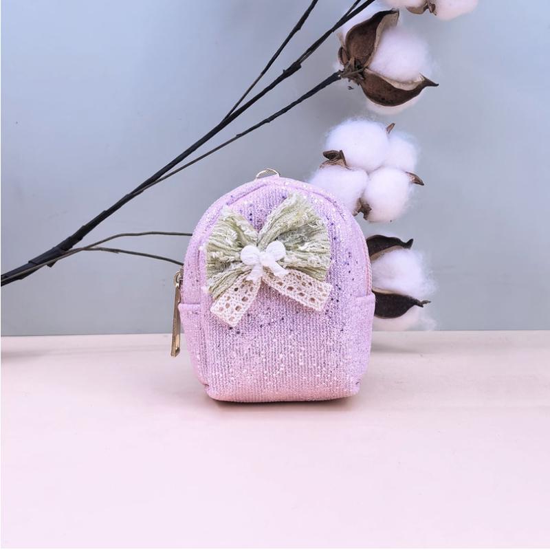 Mini Sequin  Purse Bow Keychai - Women Bags Mini 评论和价格