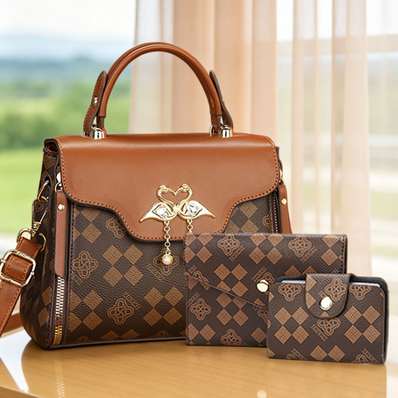 3-piece women's bag set, light - Women Bags Crossbody 评论和价格