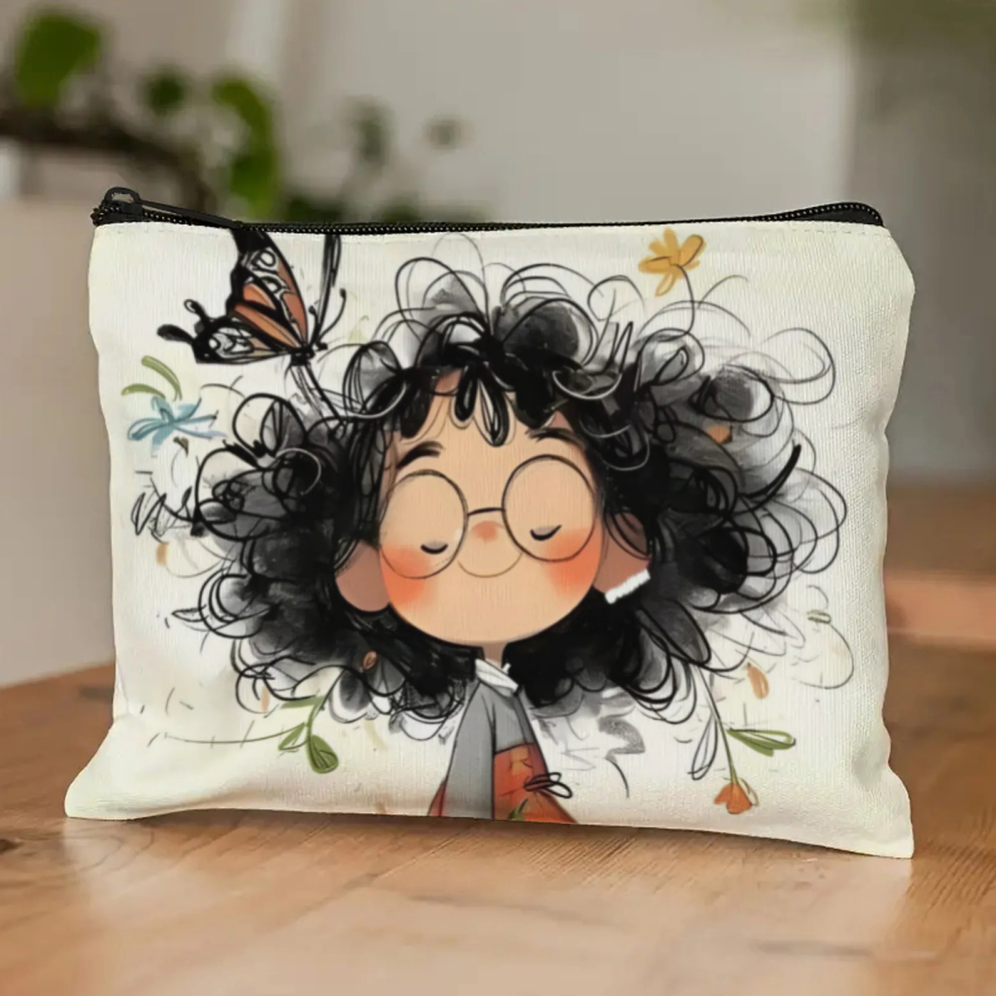 Cartoon Girl Makeup Bag Zipper - Women Bags And Purses 评论和价格