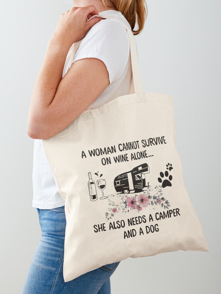 A woman cannot survive on wine - Women Bags On Shein 评论和价格