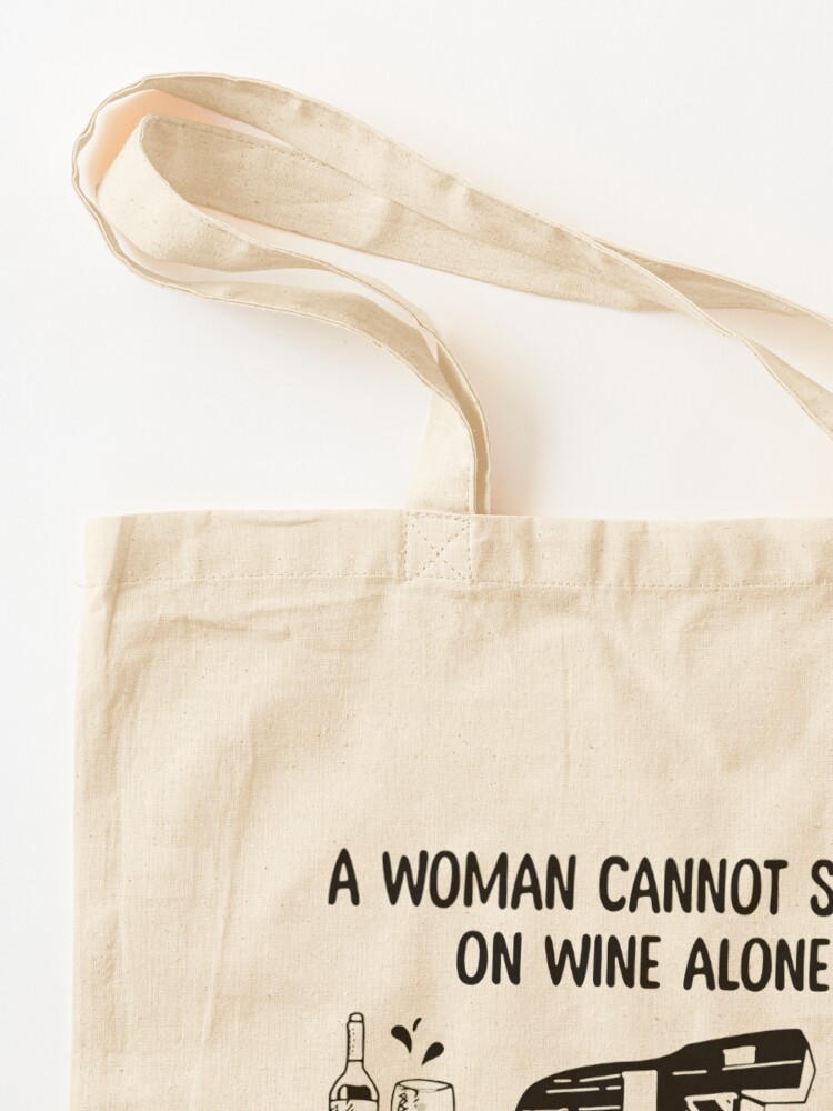 A woman cannot survive on wine - Women Bags On Shein 评论和价格