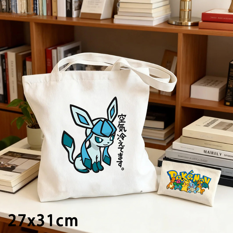 2PCS Pokemoned Canvas Bag and  - Women Bags And Purses 评论和价格