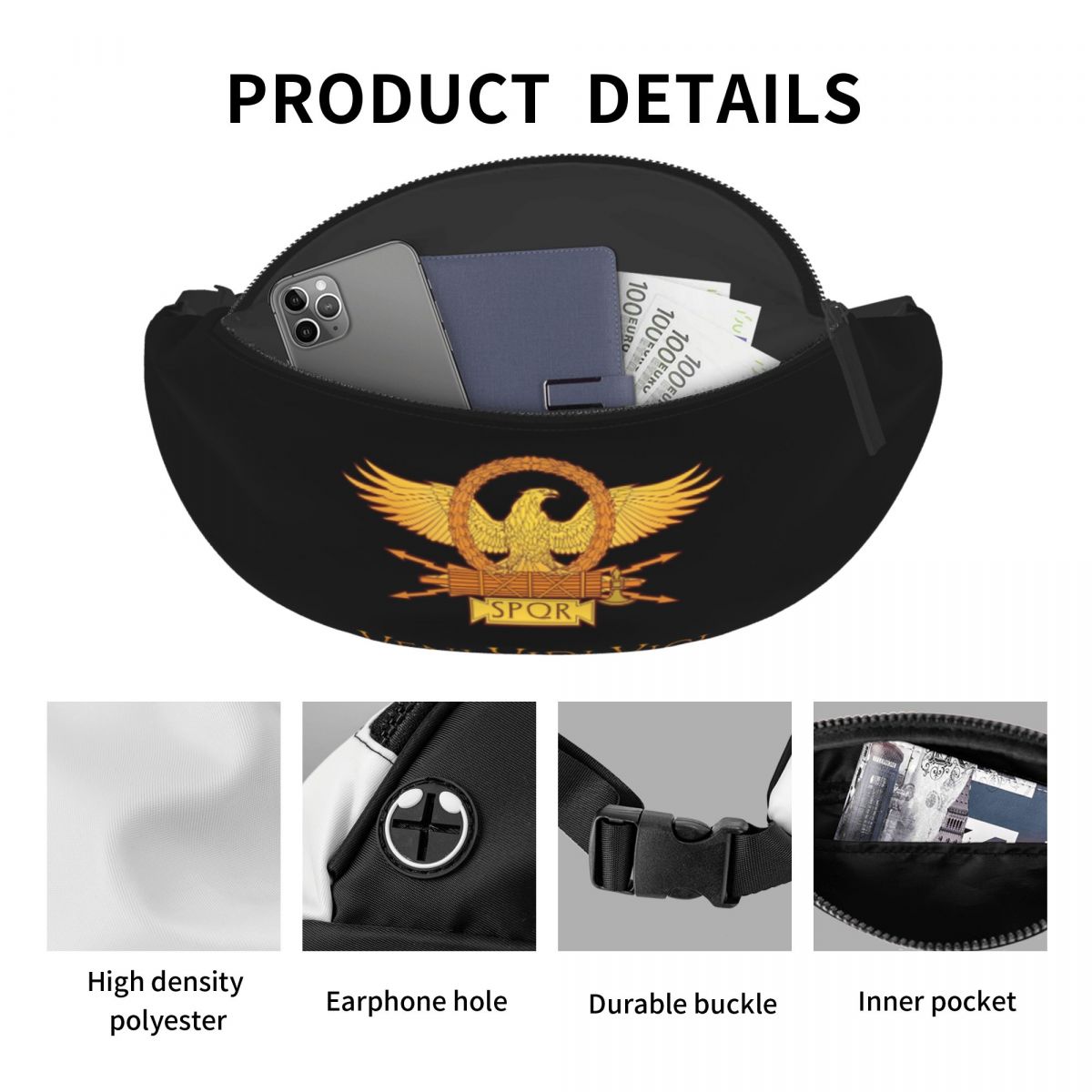 Rome SPQR Roman Fanny Pack Men - Women Bags Rome 评论和价格