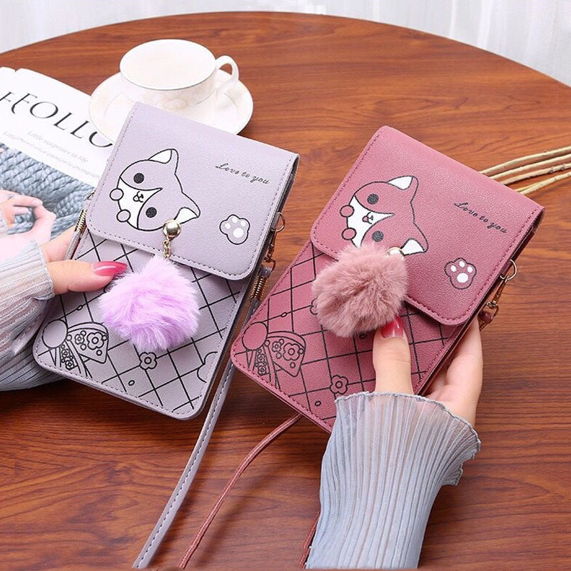 Cute Cartoon Pattern Touch-Scr - Women Bags Mini 评论和价格