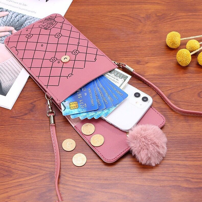 Cute Cartoon Pattern Touch-Scr - Women Bags Mini 评论和价格