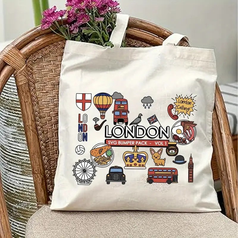 London UK Graphic Canvas Tote  - Women Bags Uk 评论和价格