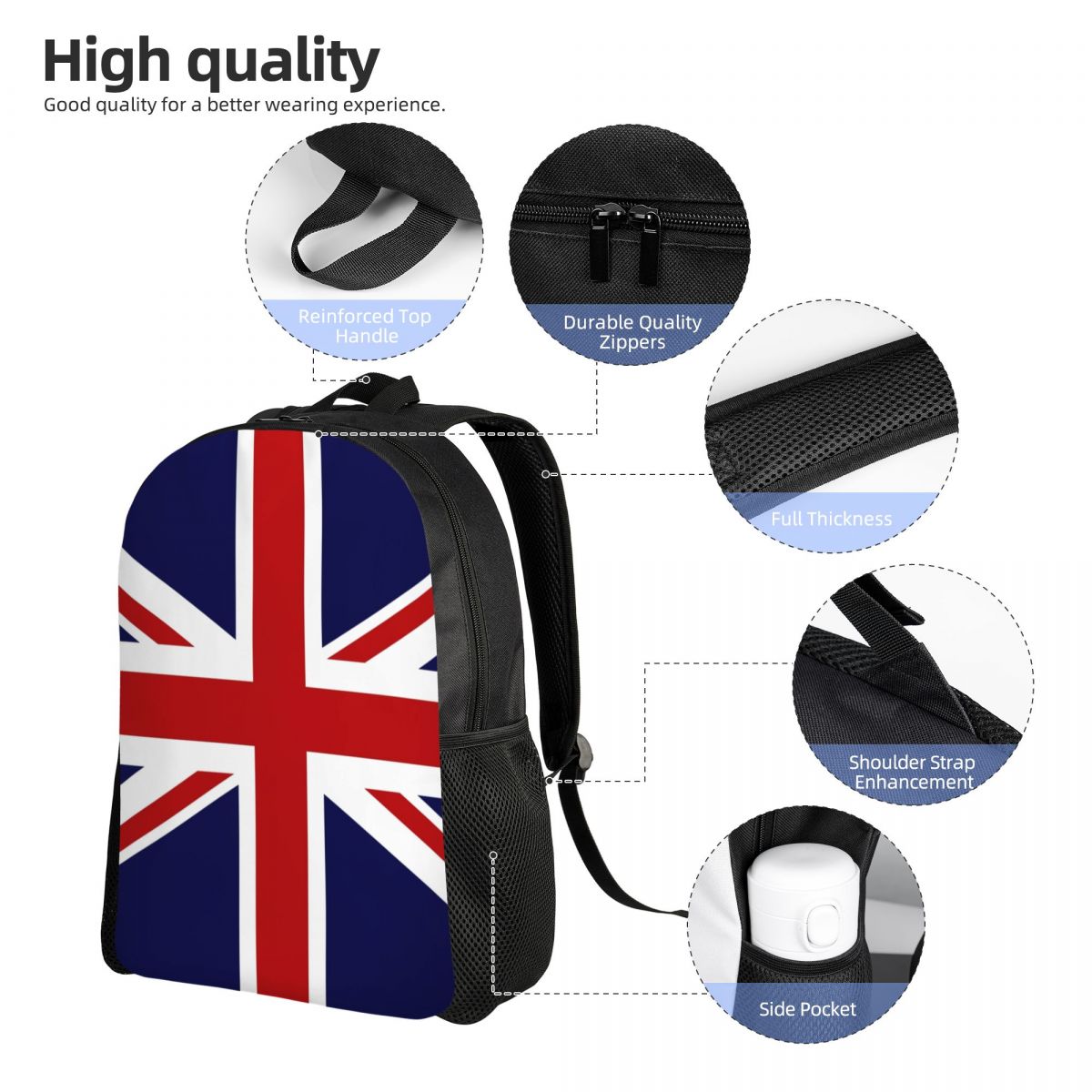 Union Jack Flag Of The UK Back - Women Bags Uk 评论和价格