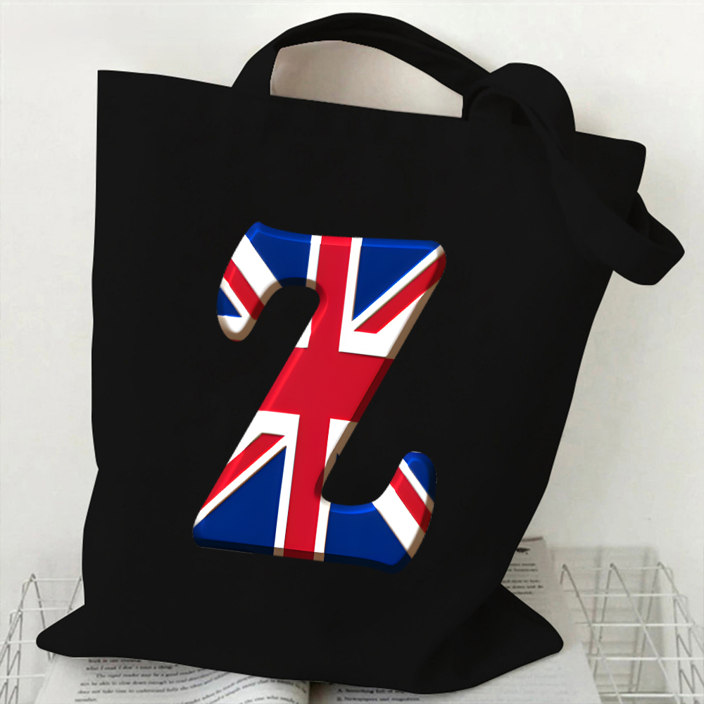 A-Z 26 Letter Canvas Tote Bag  - Women Bags Uk 评论和价格