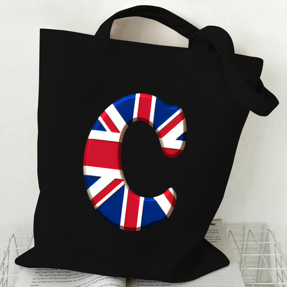 A-Z 26 Letter Canvas Tote Bag  - Women Bags Uk 评论和价格