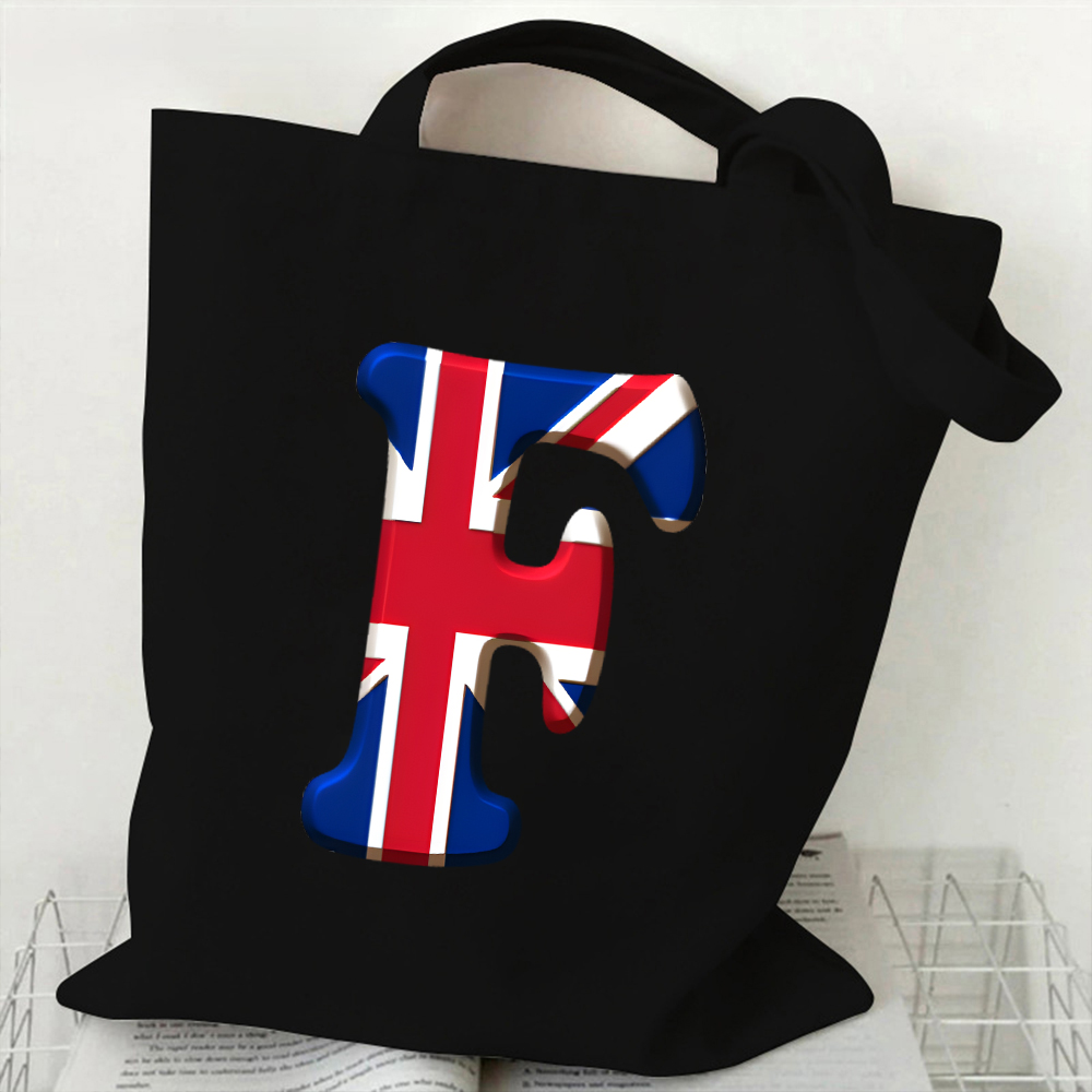 A-Z 26 Letter Canvas Tote Bag  - Women Bags Uk 评论和价格
