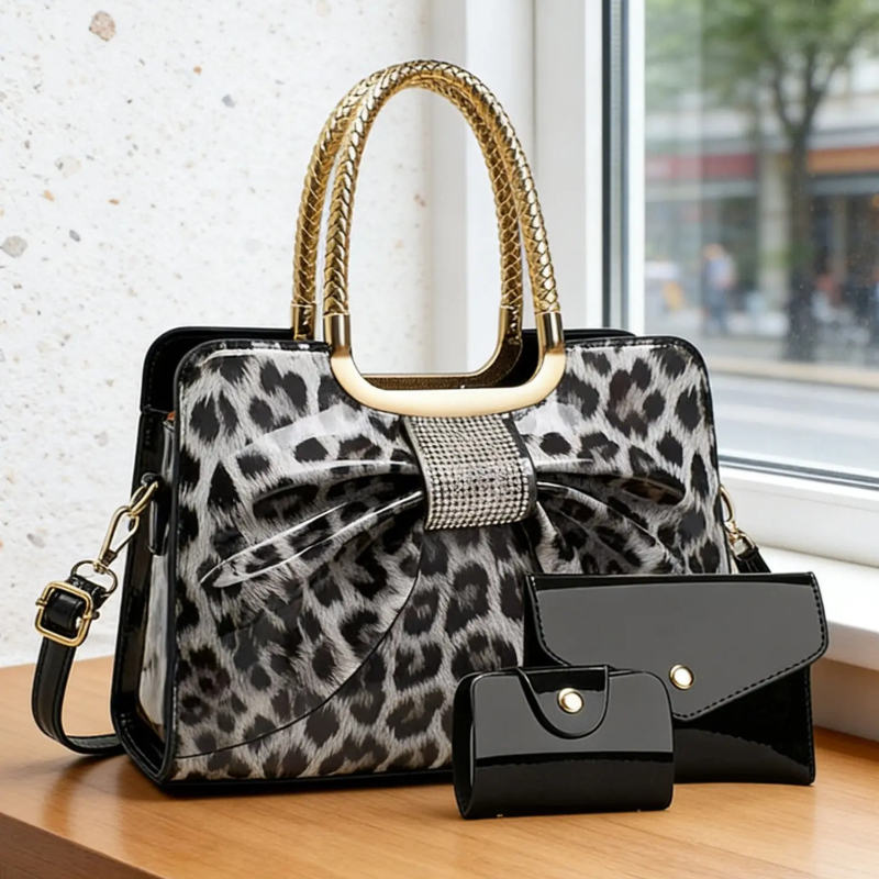 Butterfly Knot Leopard Print W - Women Bags Crossbody 评论和价格