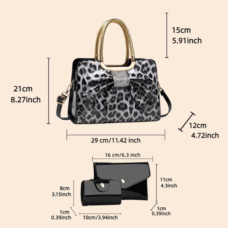 Butterfly Knot Leopard Print W - Women Bags Crossbody 评论和价格